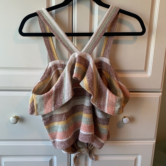 Madewell Texture & Thread Ruffle Tank Top - Picture 5 of 10